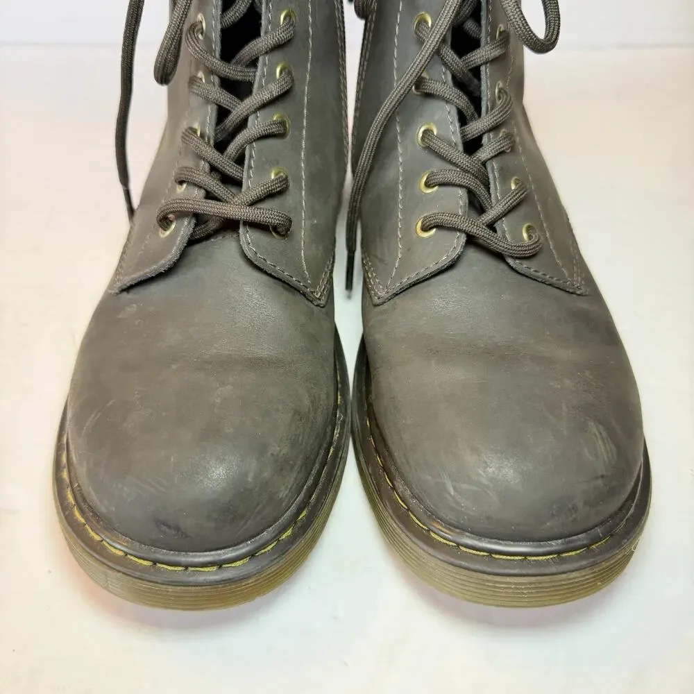 Dr. Doc Martens Youth Leather Lace-Up Zip Ankle Combat Boots Size 6 US 1460 Y - Picture 4 of 11